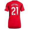 Manchester United Antony 21 Domácí 2023-24 - Dámské Fotbalové Dresy (S/S)